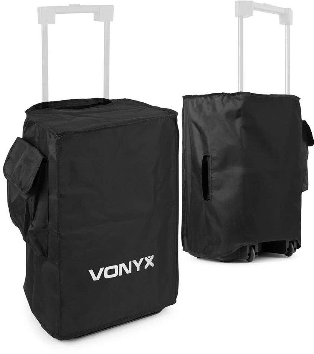 Vonyx SC12B speaker hoezen voor 12 inch speakers - Set van 2 speakerhoezen - Met opbergvak - Zwart