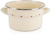 Kookpan Geëmailleerde Crème TONCA 20 cm, 3 l - Kookpot - Soeppan