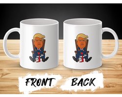 Trump Cartoon Mug, Politieke Mok, Funny Trump Cadeau, Cadeau voor Democraat, Anti Trump Mok, Koffie Mok Cadeau