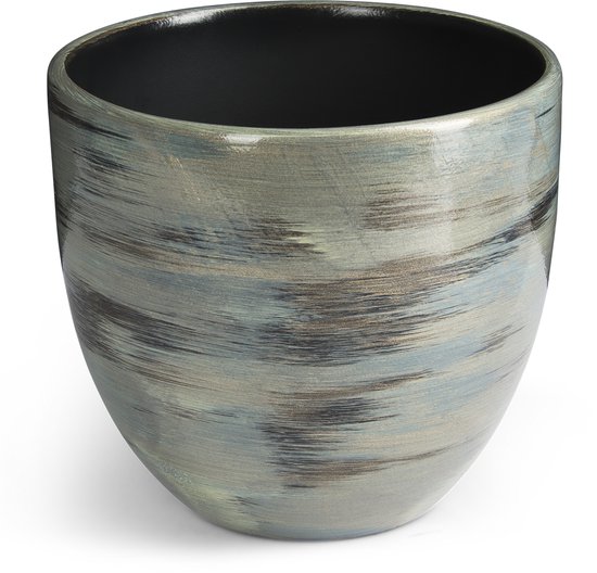 Bloempot voor Binnen - Aardewerk - Metallic Goud Lichtgroen - Ø24 cm
