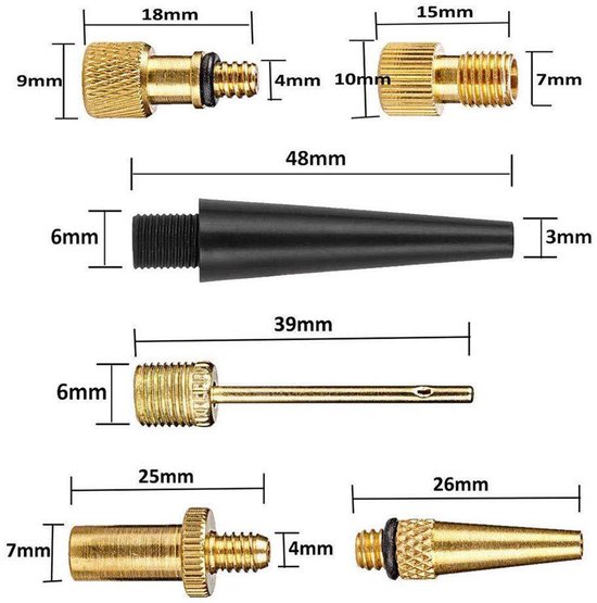 Fietsventiel verloopnippel - fiets ventiel - fietsventieldopjes - fiets ventiel adapter - fietsventiel adapter - Set van stuks verloopnippel Geschikt Voor fietsventiel - Set Verloopnippels Fietspomp - Adapter Fietsventiel - 32 stuks — afbeelding 5