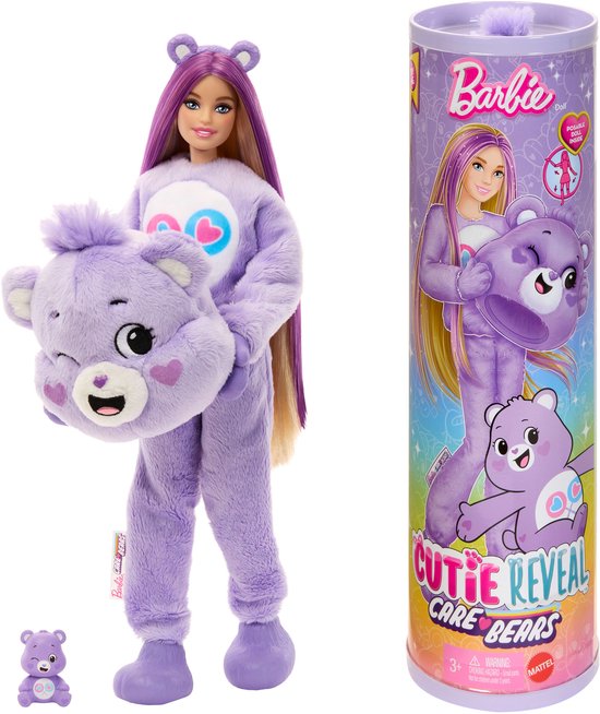 Barbie Cutie Reveal Troetelbeertjes Roze - Barbiepop