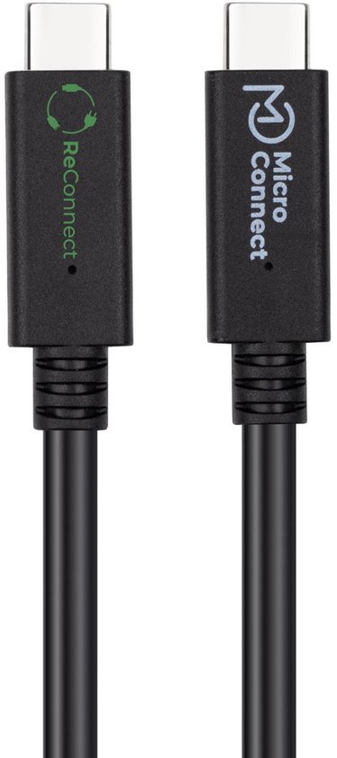 Câble USB Microconnect ECO-USB3.2CC1 USB 3.2 Gen 2x2 1 m USB C Zwart