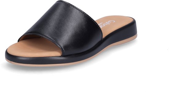Gabor 63.745.17 Zwart Suede Dames Slippers - Nu 21% korting