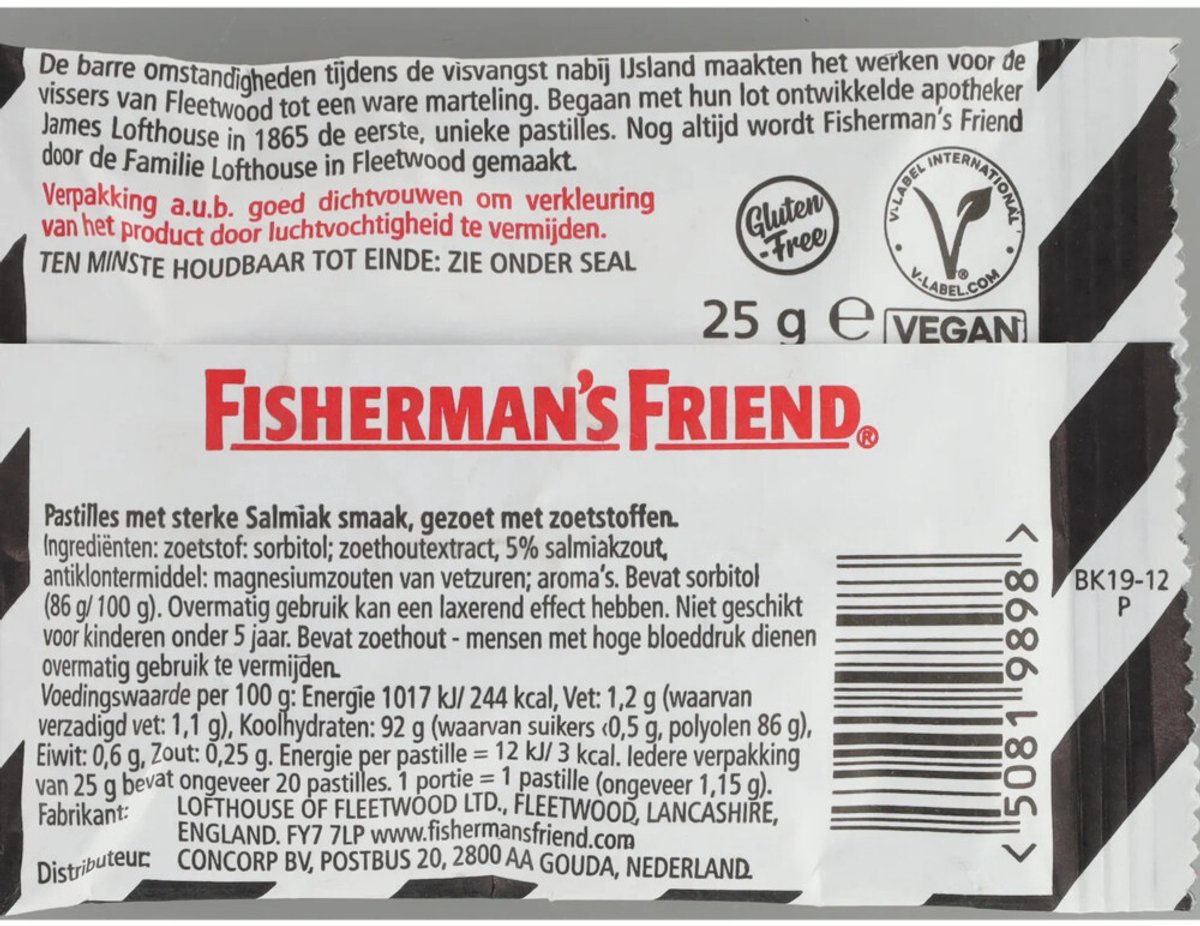 Fishermansfriend Salmiak Suikervrij - 6 x 25 gr - Voordeelverpakking