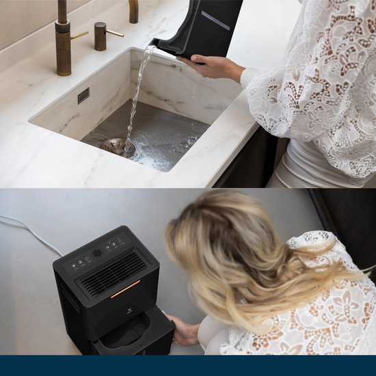 Vibrix DryFlow6 Pro Luchtontvochtiger – 6L per dag – Bediening via App – Wasdroogfunctie – Stil & Energiezuinig – Voor Badkamer, Kelder, Zolder & Slaapkamer – Dehumidifier