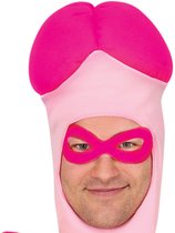 Déguisement Biteman Homme Rose - Costume Complet Avec Cape, Masque Et Ceinture - Taille Unique