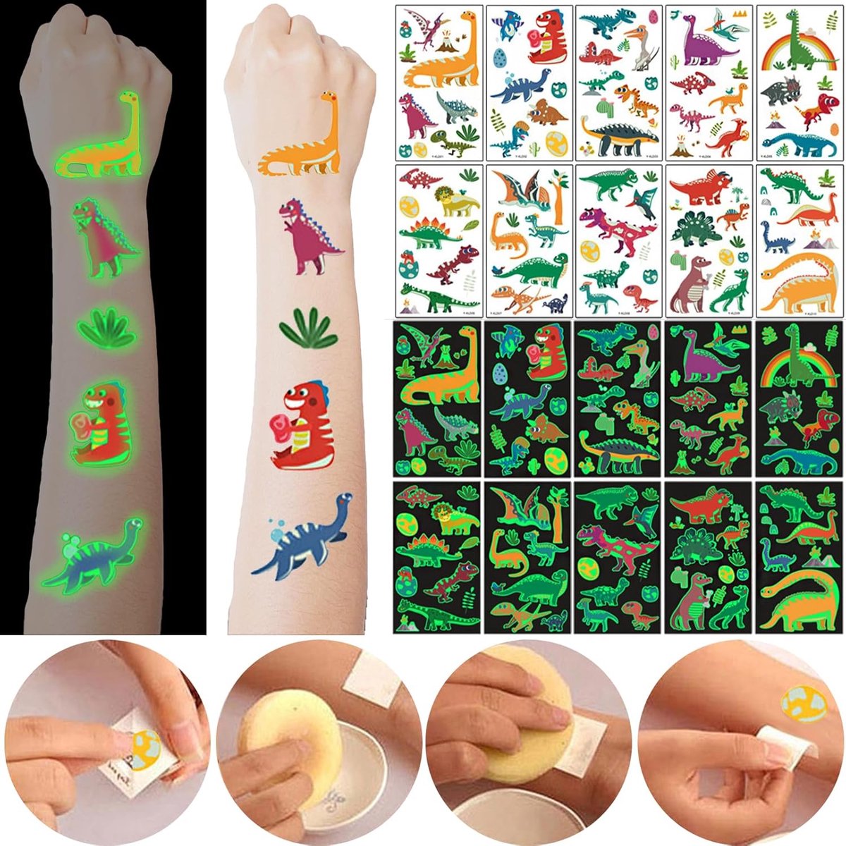RFWR® Kinderfietsmand met Dinosaurus Thema, Fietsbel, Molen en Stickers - Fietsaccessoires voor Jongens en Meisjes