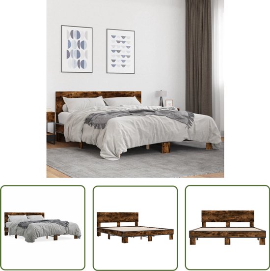 vidaXL Bedframe met hoofdbord en voetbord zonder matras