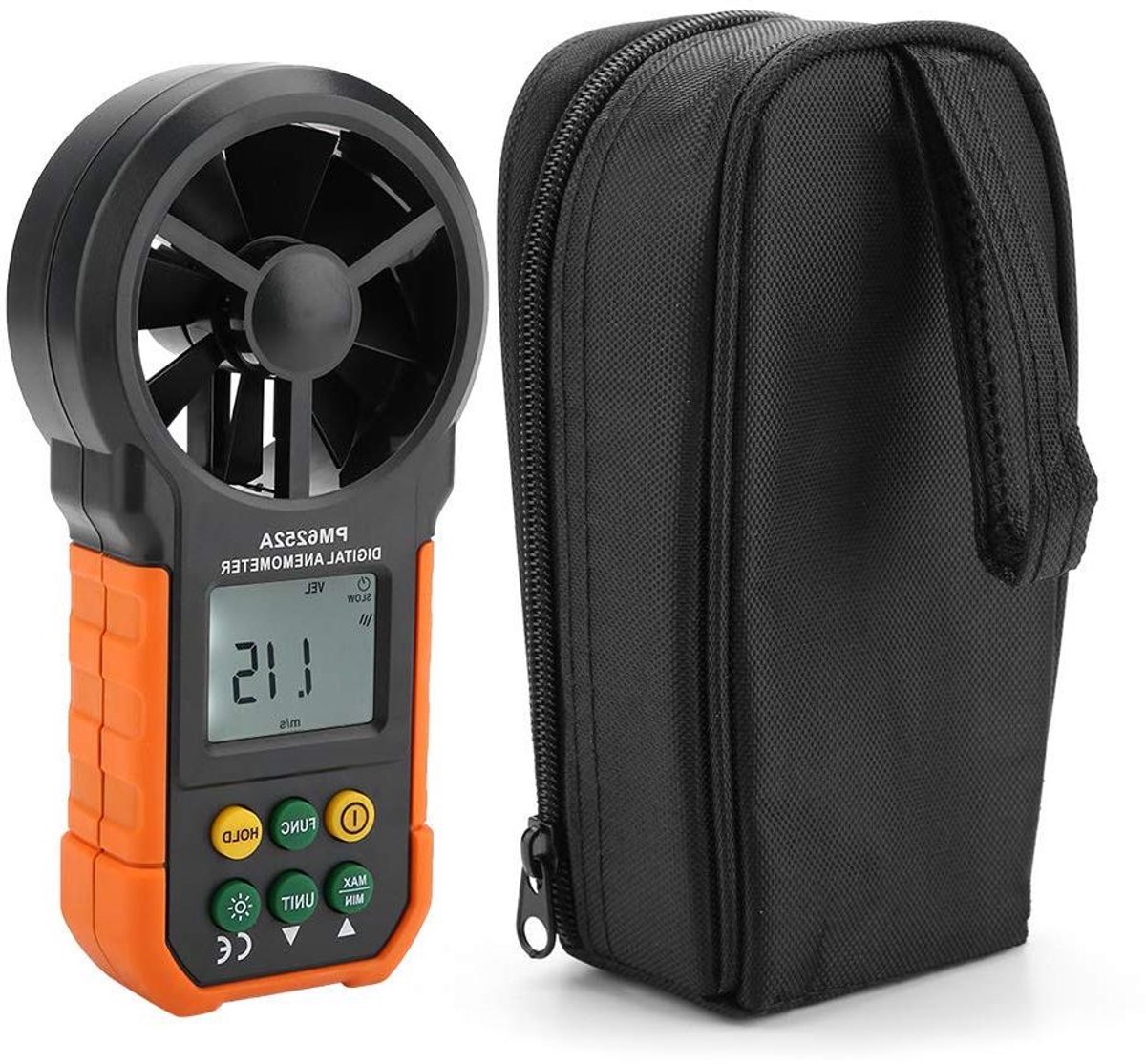 Handheld windsnelheidsmeter voor zeilen, surfen en vissen - Anemometer voor luchtvolumemeting - Milieumeetinstrument