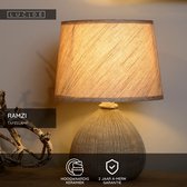 Lucide RAMZI - Tafellamp - Ø 18 cm - 1xE14 - Bruin - Japandi