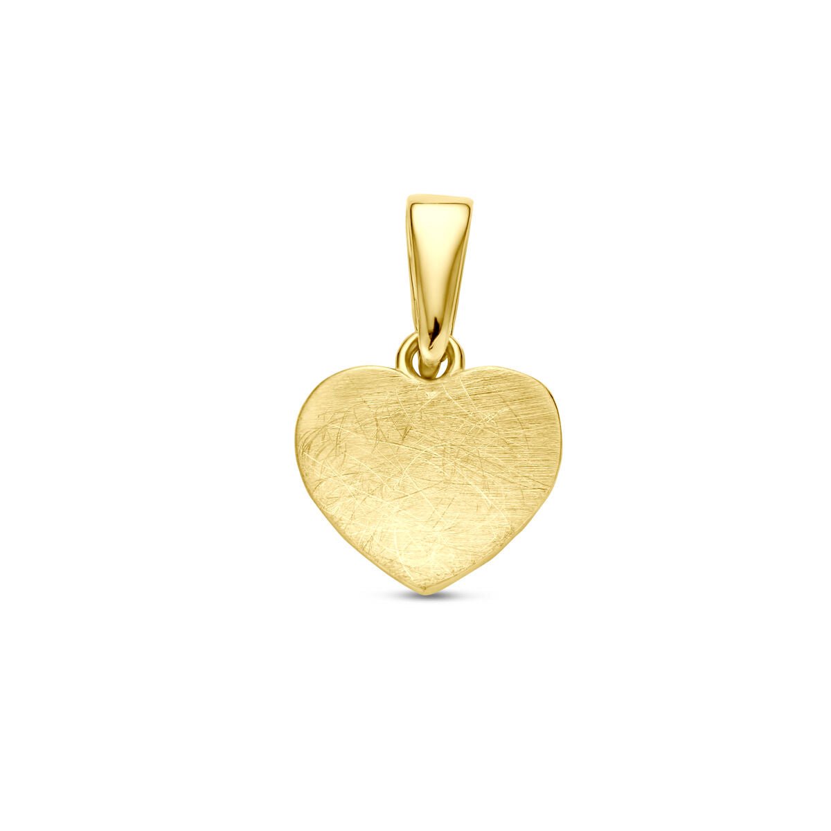 14K geelgouden hanger hartje poli/mat 13 mm - 4034335