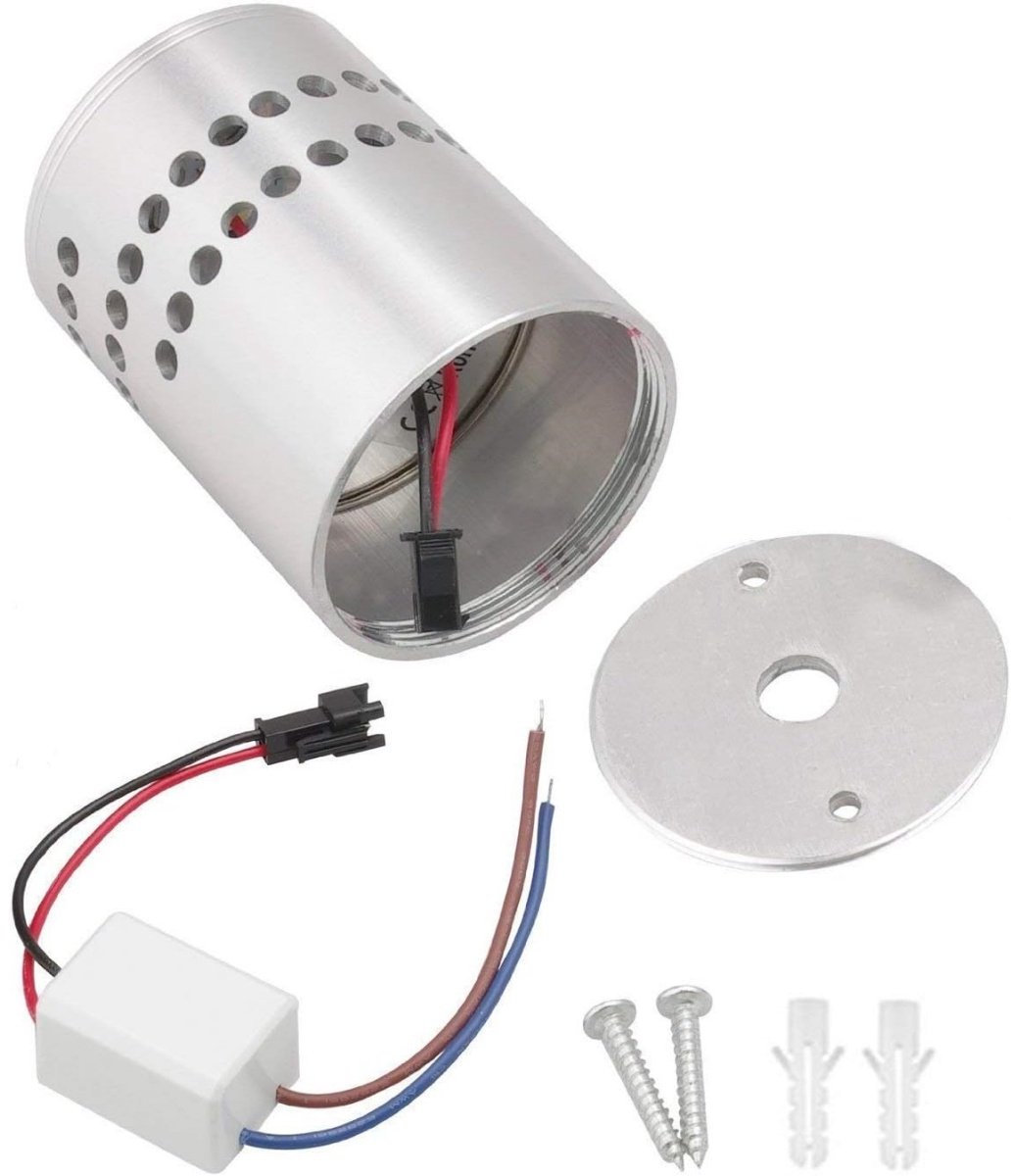 EXCITAT LED Wandlamp - Plafondlamp - Aluminium Wandlamp - Dimbaar - 3W - Holle Vormgeving - Inbouw - Voor Hal/Eetkamer - Geel
