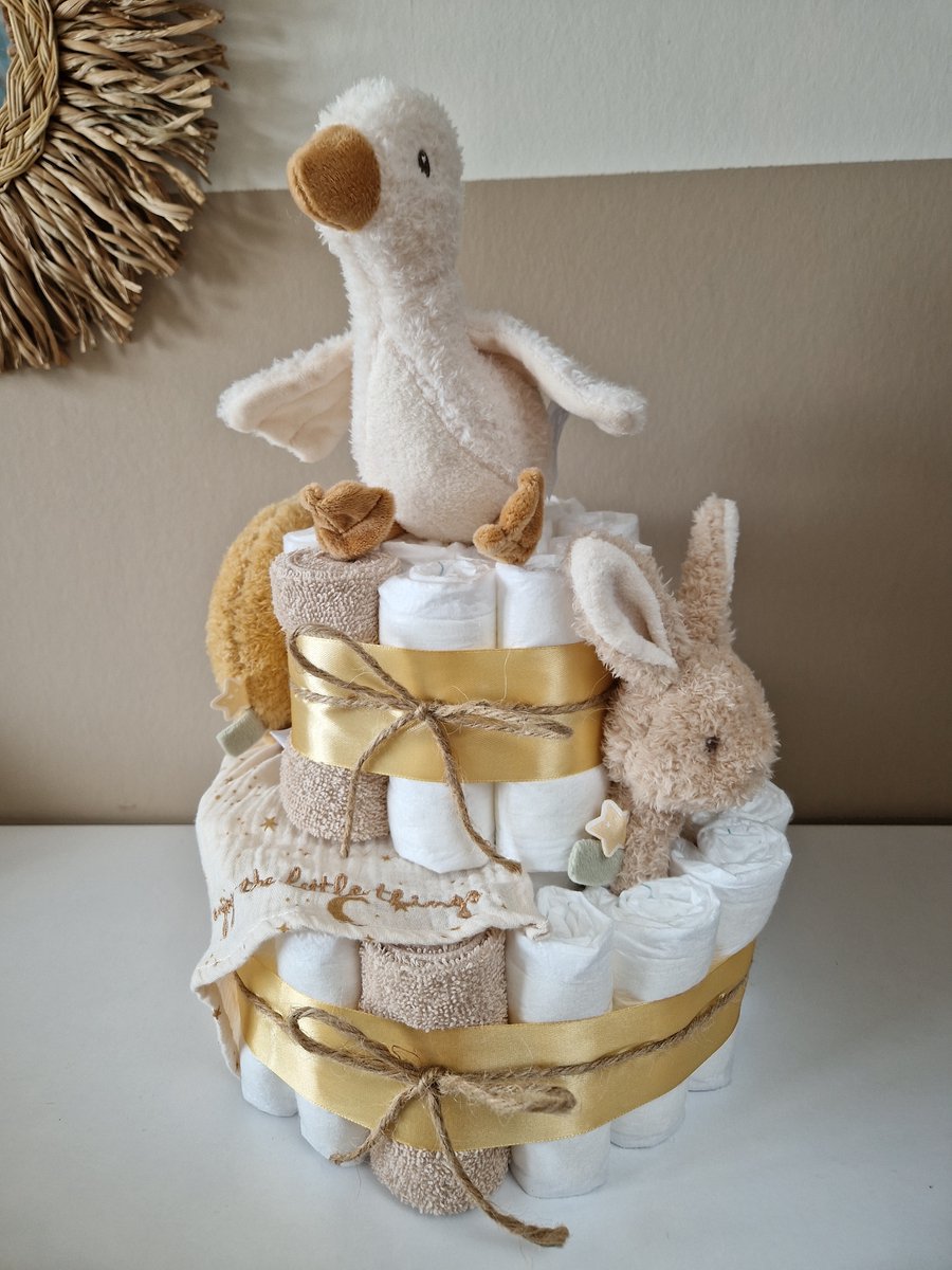 Little Dutch Newborn Naturals Luiertaart Neutraal - babyshower - kraamcadeau