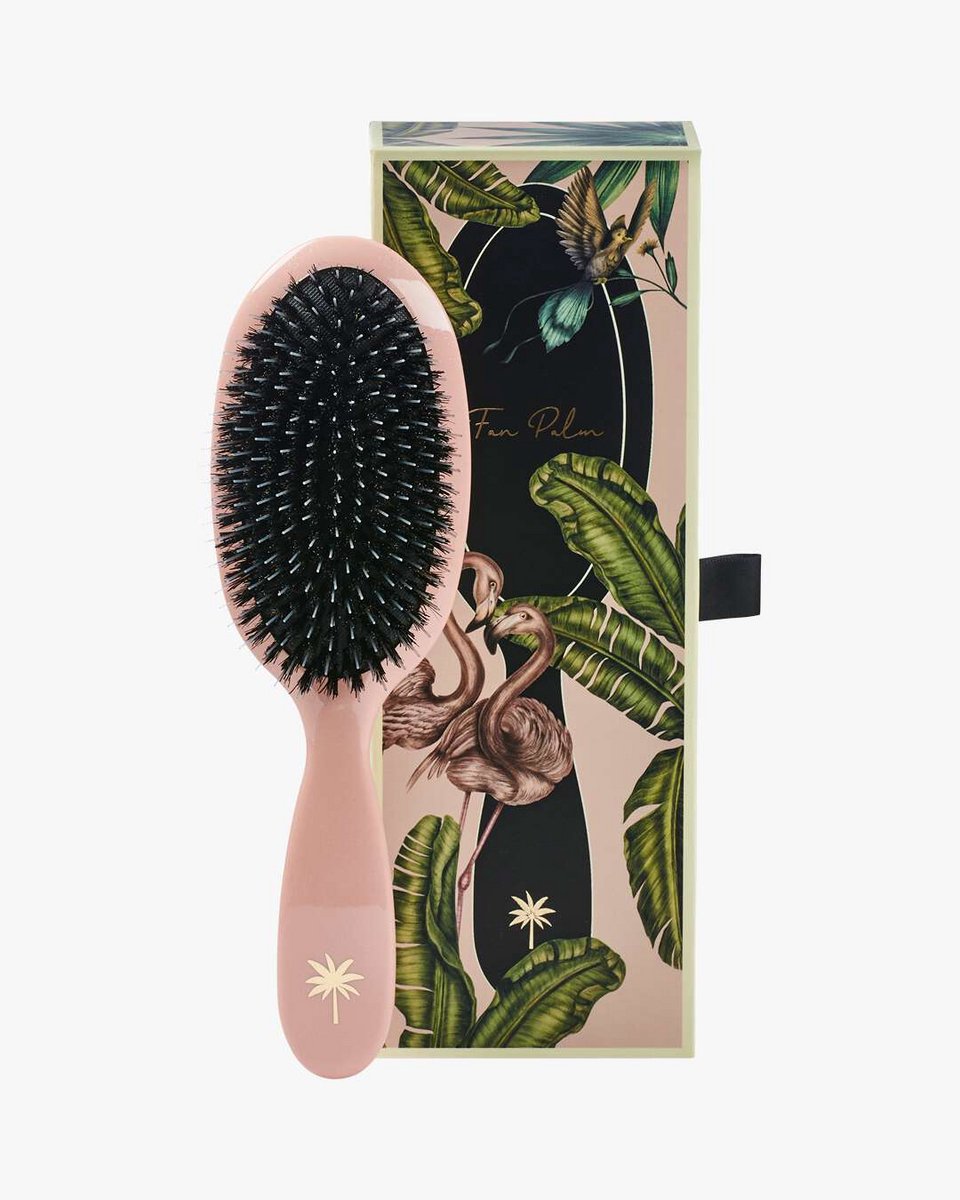 Fan Palm - Haarborstel Blush Roze met Glitter Medium