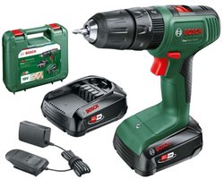 Bosch Gereedschap - 18V ACCU-klopboor-/schroefmachine, 2x accu 1,5 Ah, Li-Ion, lader 06039D8102