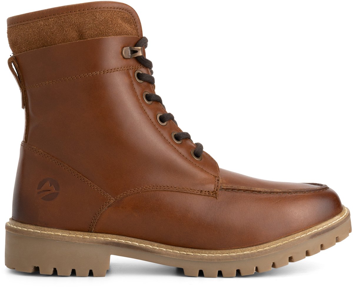 Travelin' Langstrand Heren - Veterboots - Wolgevoerd - Cognac