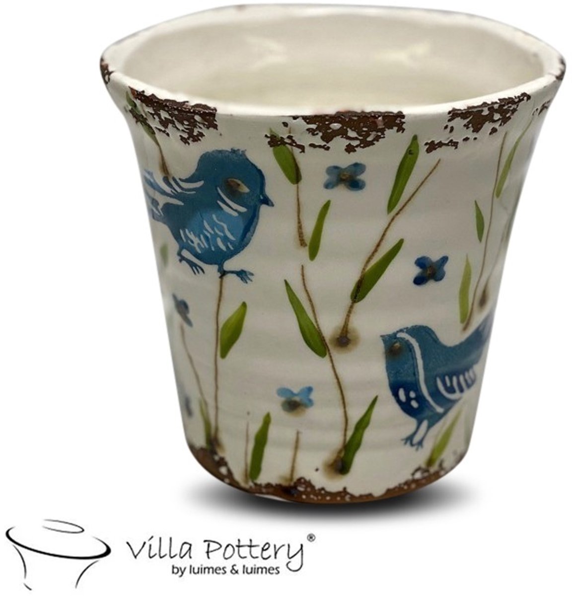 Babette Bird Blue 14 x 14