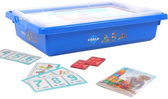 Coblo Classic Schoolbox 100 stuks - Magnetisch speelgoed - Montessori speelgoed - Magnetische Bouwstenen - Magnetische tegels - Magnetic tiles - Cadeau kind - Speelgoed 3 jaar t/m 12 jaar - Magnetisch speelgoed bouwblokken