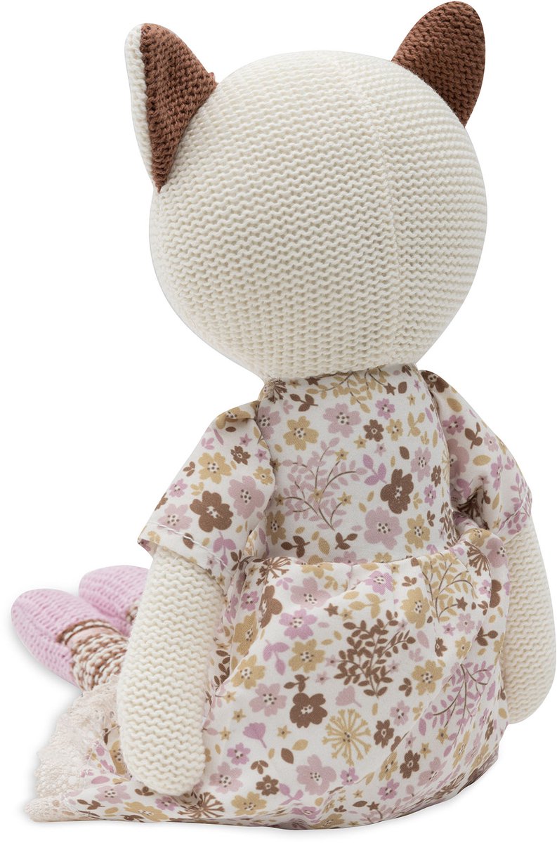 Jollein Knuffel Kat - Jill - Gebreid - Knuffepop — cadeau in Spellen & Speelgoed - foto 4
