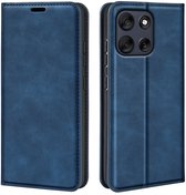 MobyDefend Hoesje - Geschikt voor Motorola Moto G56 - Luxe Wallet Bookcase (Magnetische Sluiting) - Blauw
