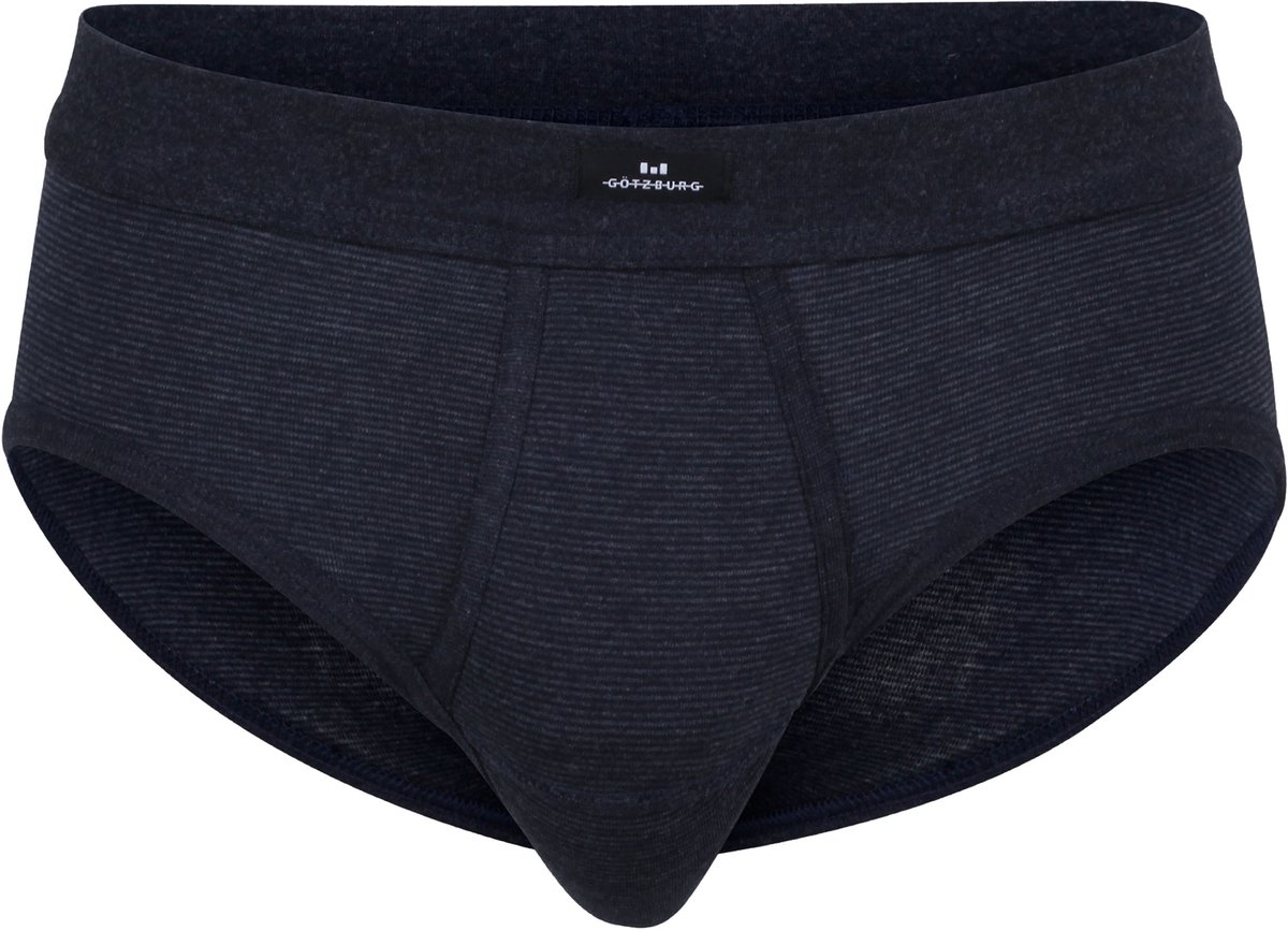 Gotzburg heren slip met gulp (1-pack) - middenblauw gestreept
