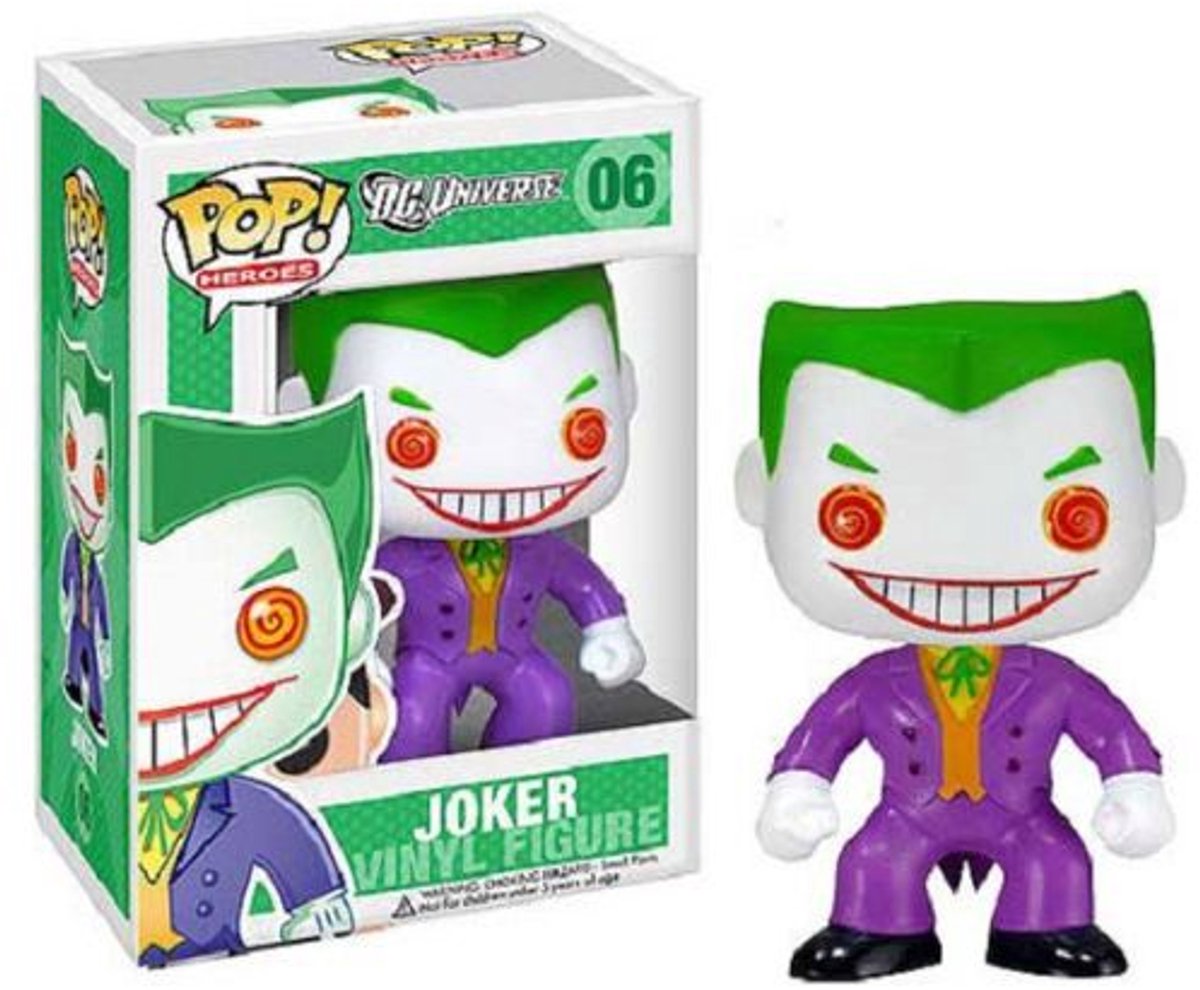 Funko Pop! Heroes DC Universe - The Joker #06 - Vaulted Figure Rare Zeldzaam + Gratis Protector