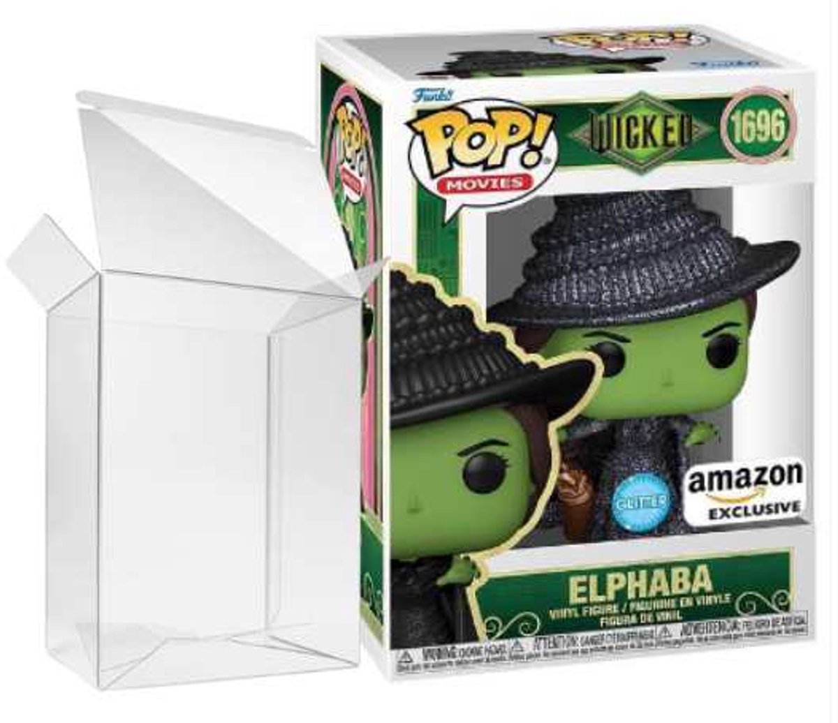 Funko Pop! Movies: Wicked - Elphaba #1696 Glitter AMZ Exclusive