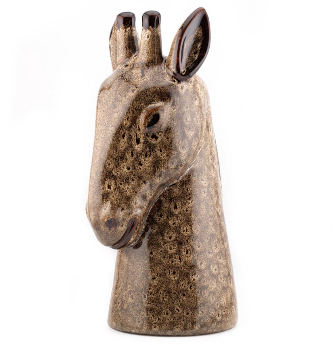 homebound by ky Aardewerk vaas giraffe speckled | bloemenvaas | vaas giraffe speckled Bruin