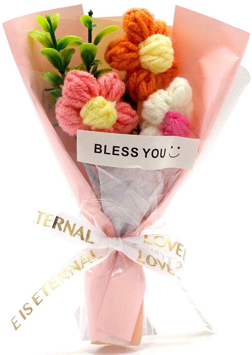 L-E2.2 GC2580-001-2 Knitted Flowers 15cm