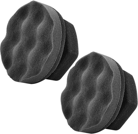 2-pack grote bandenpoets applicator pads, duurzame herbruikbare hexagonale grip bandenpoets applicator pads voor het aanbrengen van bandenpoets