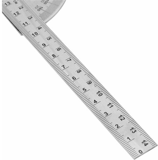 Foto: Rvs hoekmeter 180 verstelbare meetarm opvouwbare liniaal precisie protractor voor engineering tekenwerk