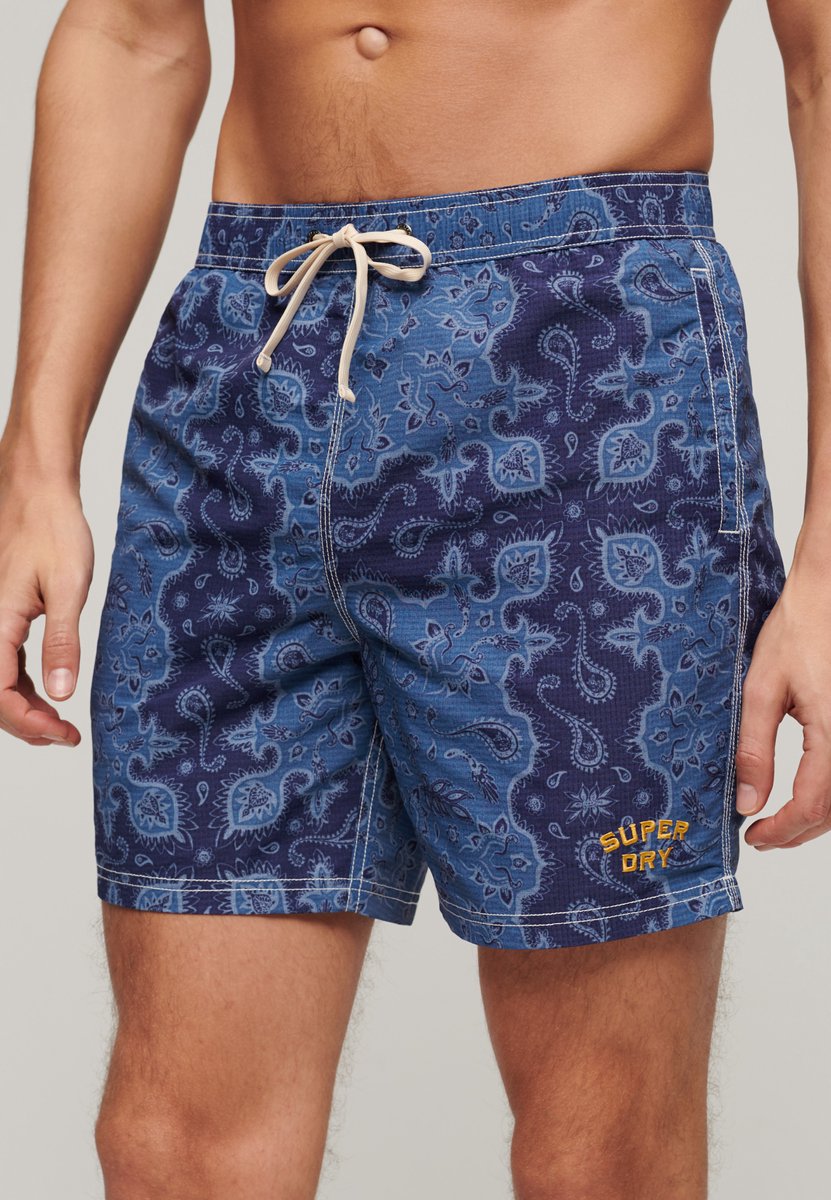 Superdry Vintage gerecyclede ripstop zwemshort 43 cm Heren Zwembroeken Marineblauw