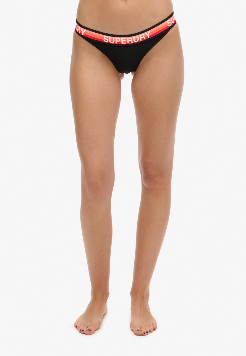 Superdry Klassiek gestreept bikinibroekje Dames Badpakken Zwart