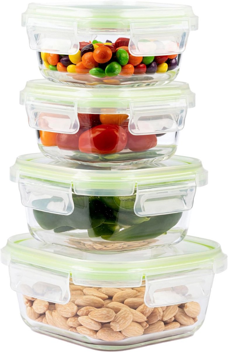 MKSS® Meal Prep Bakjes Glas - Vershoudbakjes - Mason Jar