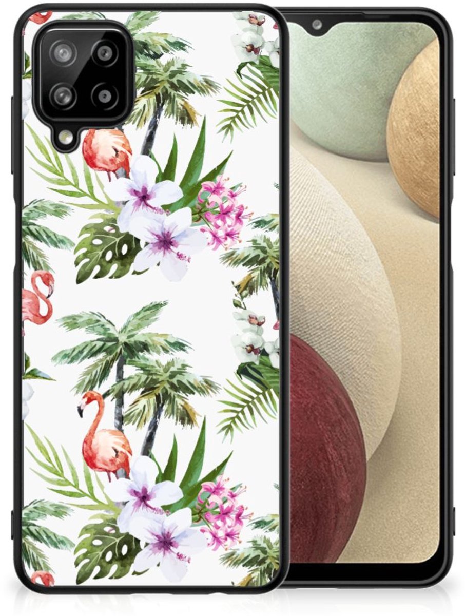 Samsung Galaxy A12 Dierenprint Telefoonhoesje Flamingo Palms