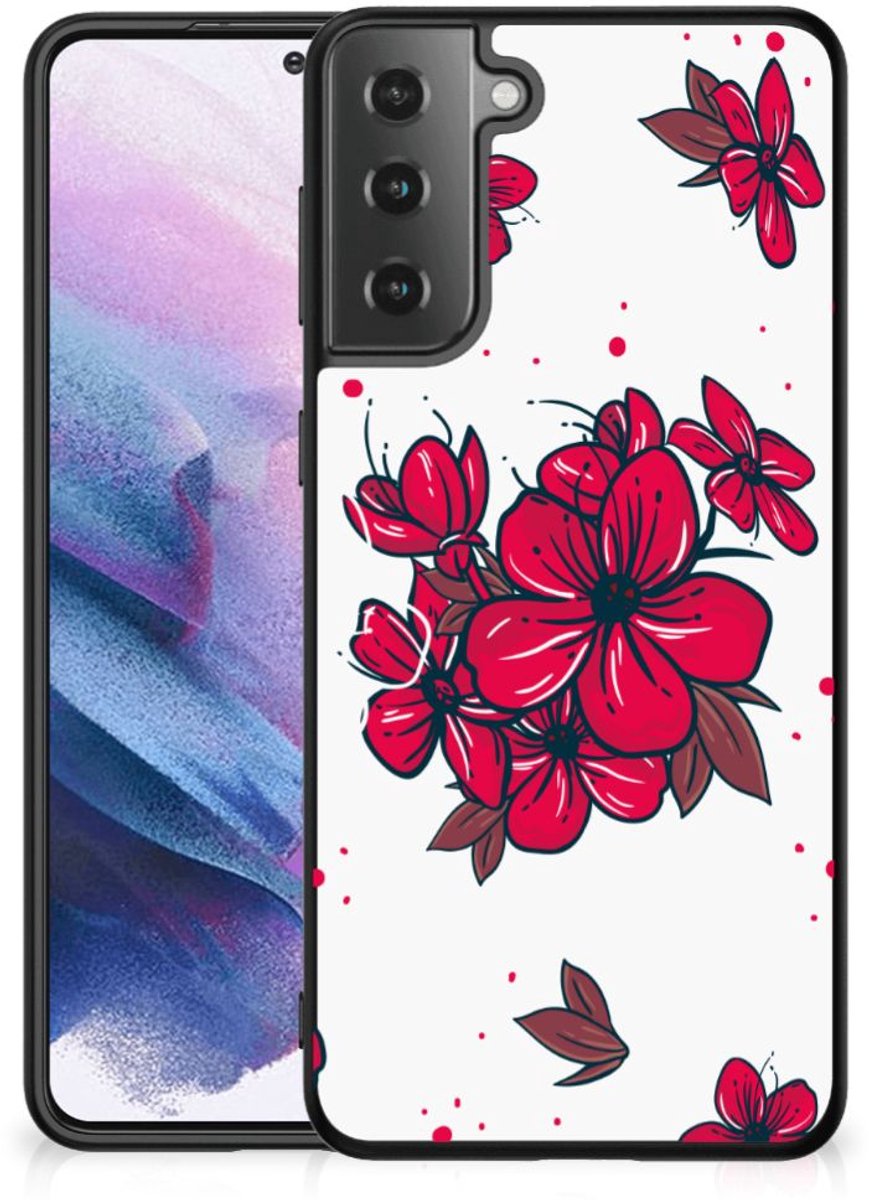 Samsung Galaxy S21 Plus Bloemen Hoesje Blossom Red