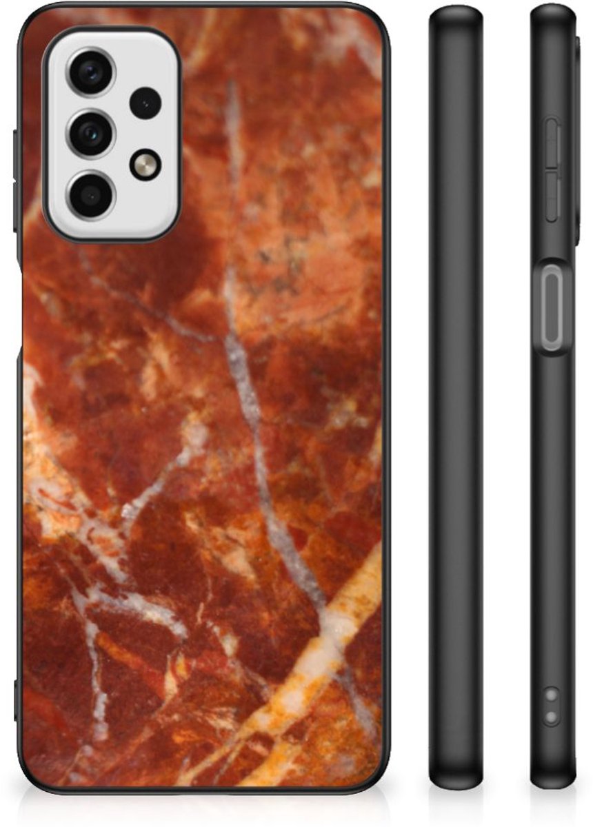 Samsung Galaxy A23 Marmeren Print Telefoonhoesje Marmer Bruin