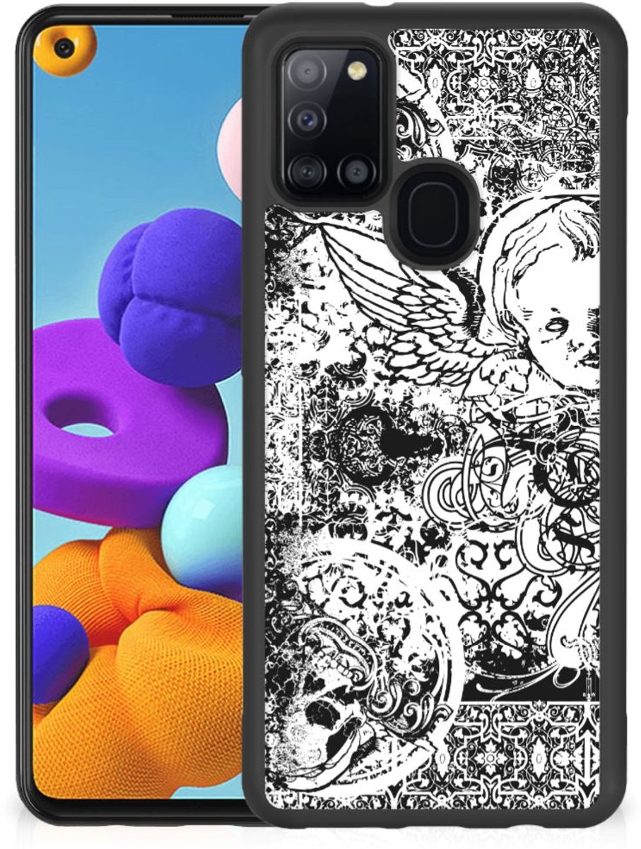 Mobiel Case Samsung Galaxy A21s Skulls Angel