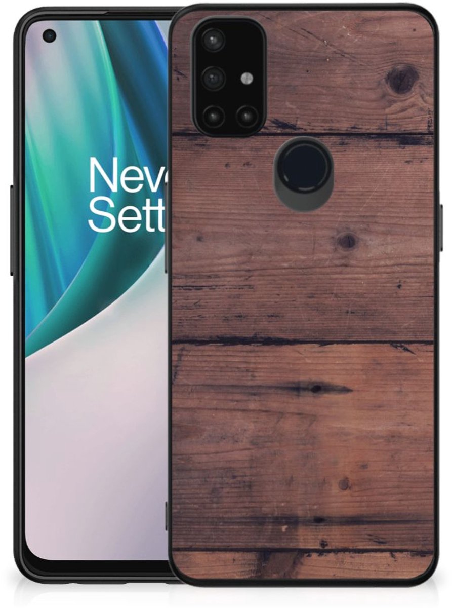 OnePlus Nord N10 5G Houten Print Telefoonhoesje Old Wood
