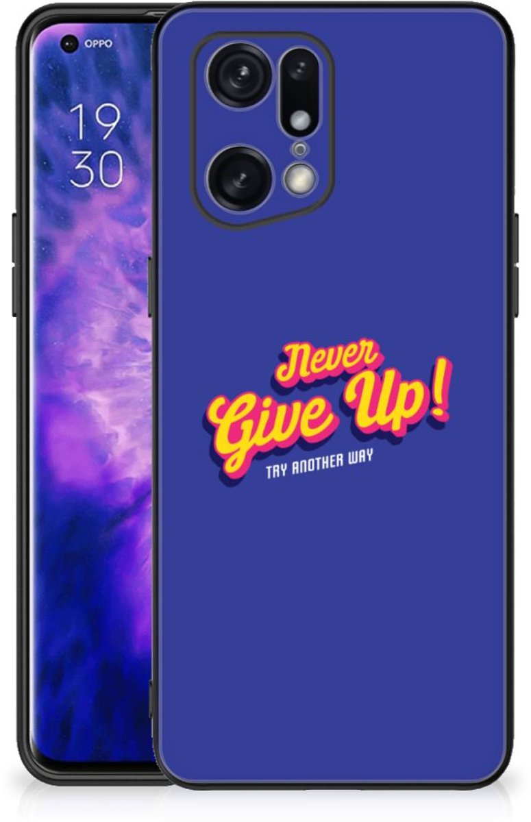 OPPO Find X5 Pro Telefoon Hoesje met tekst Never Give Up