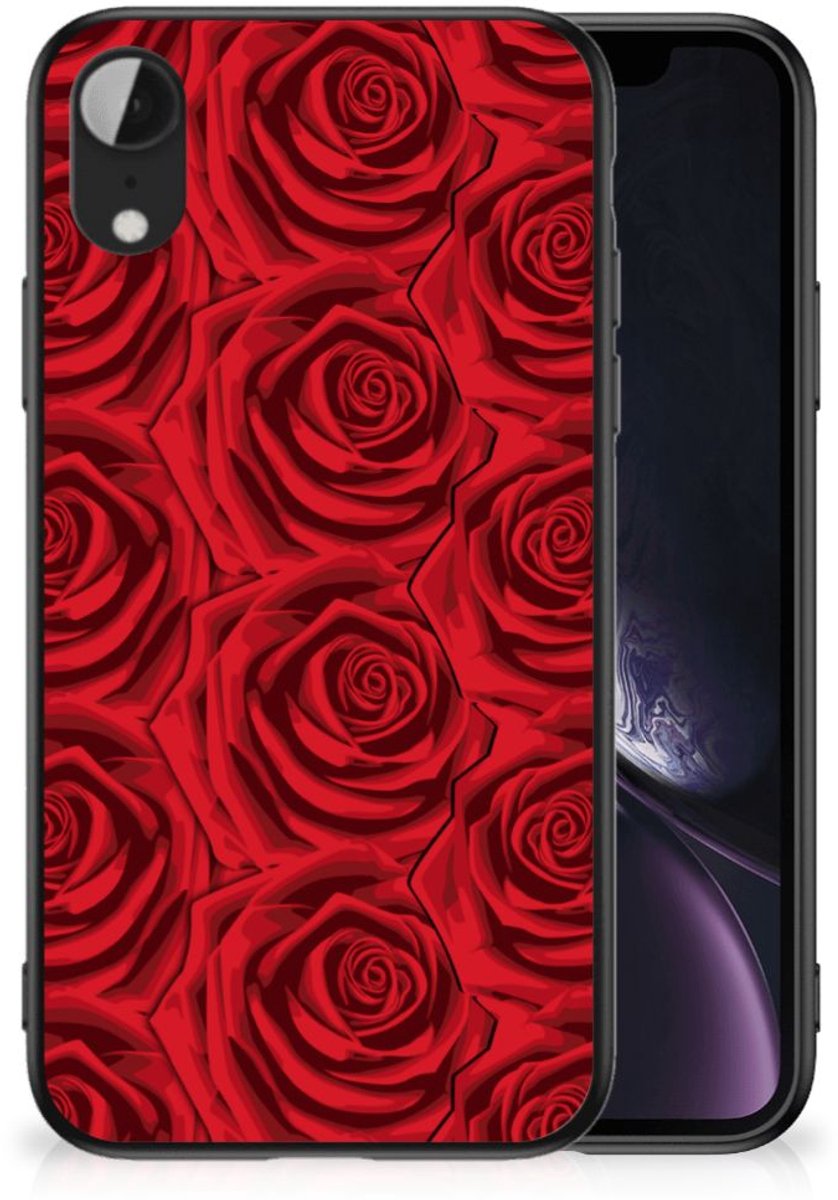 Apple iPhone XR Bloemen Hoesje Red Roses