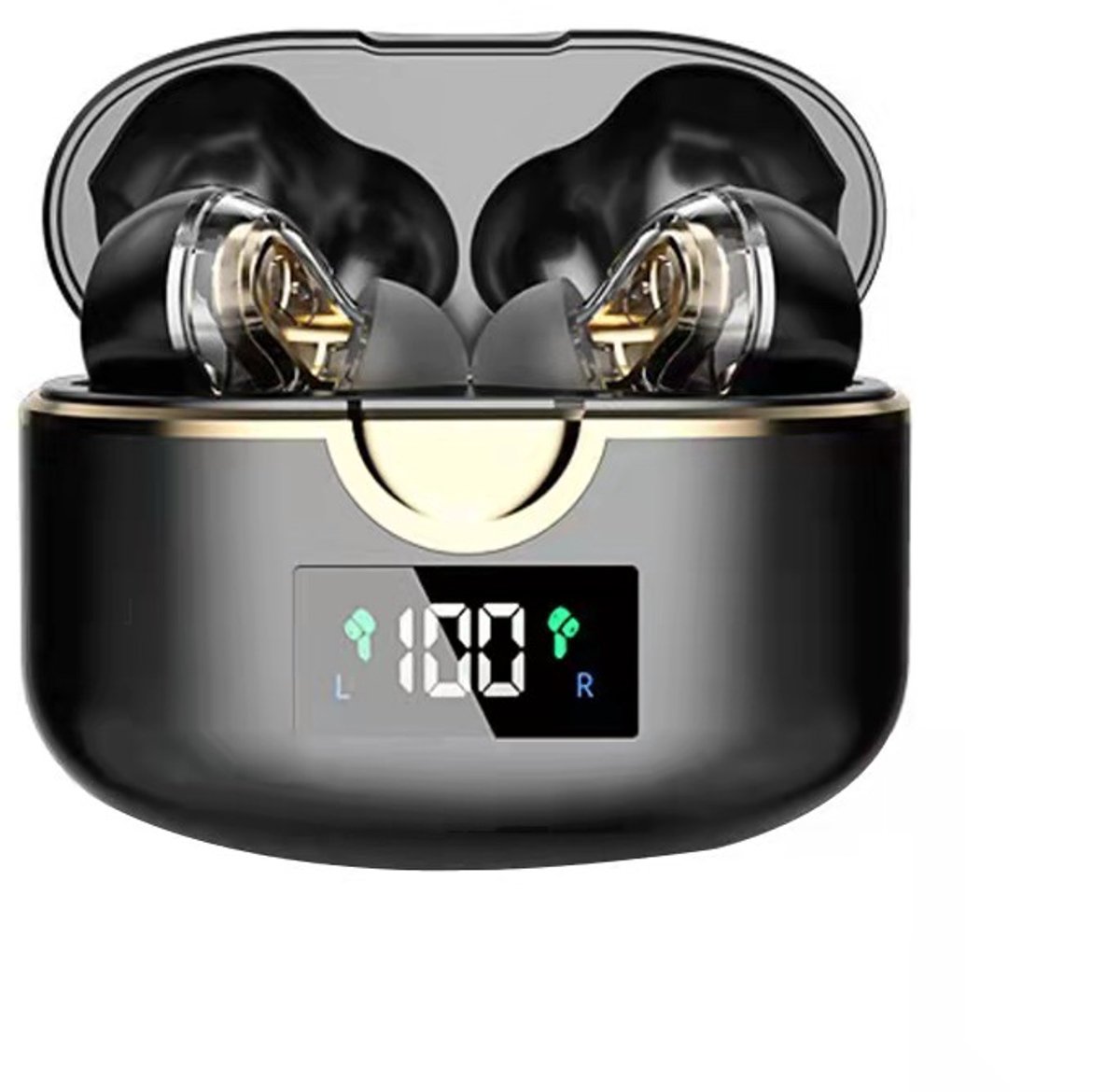 Draadloze Bluetooth 5.0-hoofdtelefoon met dubbele dynamische luidsprekers