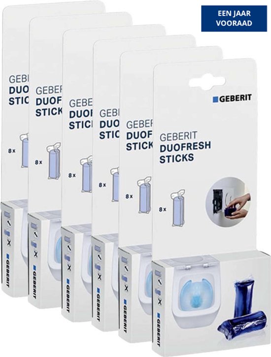 Geberit DuoFresh Sticks - 48 pièces - Pack économique - Blocs Toilettes/ WC Réservoir à encastrer