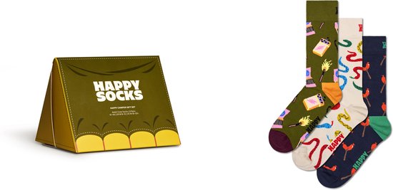 Happy Socks - Coffret cadeau de 3 Set Happy Camper taille 41-46