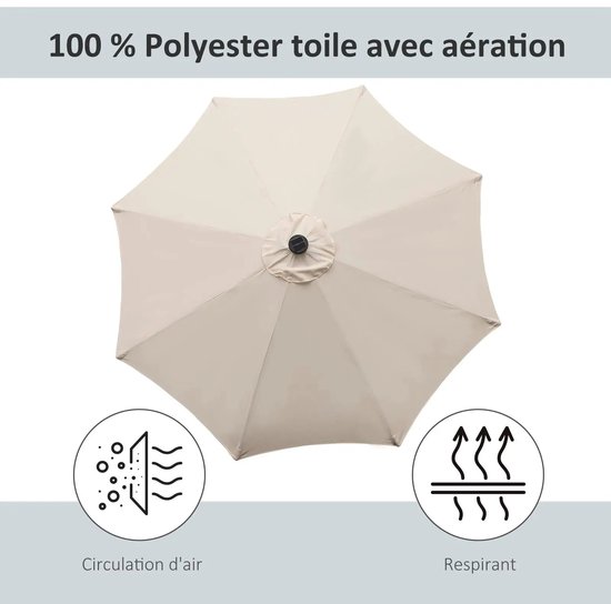 VLKLPZAHAK 250x250cm cantilever parasol vervangend dak