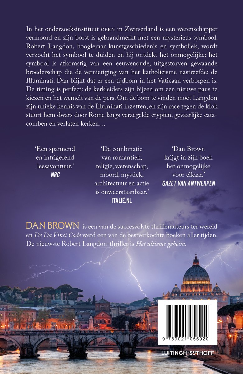 Robert Langdon 1 - Het Bernini Mysterie - back cover