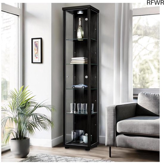 Geometrische S-Vorm Boekenplank Met 5 Niveaus Met Verlichting, Moderne