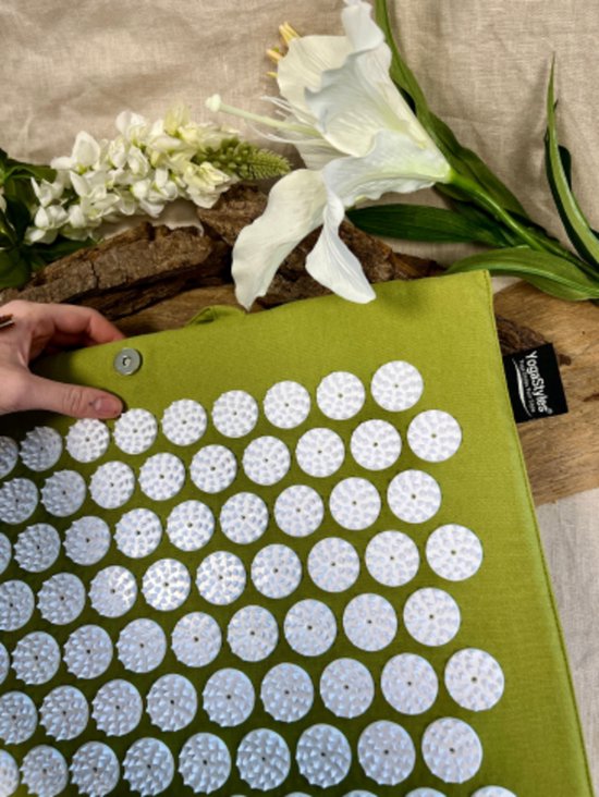 YogaStyles Spijkermat / Acupressuur mat olijfgroen van YogaStyles — afbeelding 4