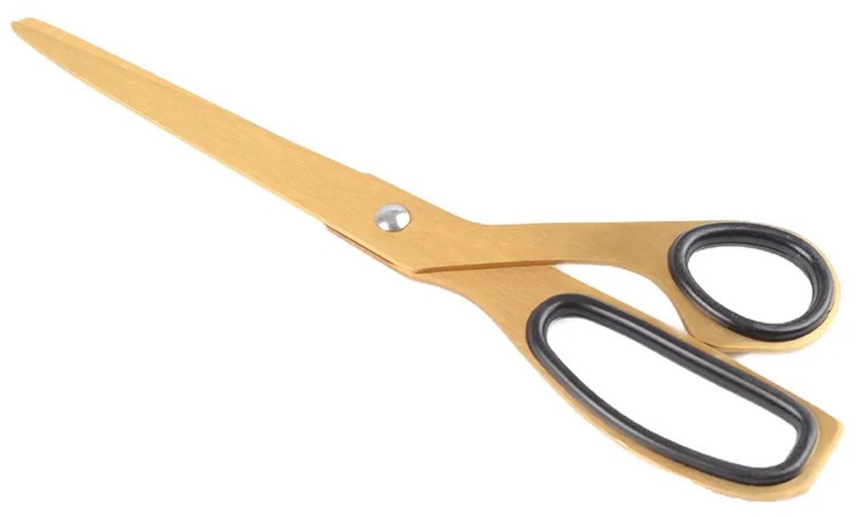 WiseGoods Premium Gouden Schaar 19.7CM – RVS Papierschaar – Rechtshandig – Voor Kantoor / School / Huishouden / Home Office